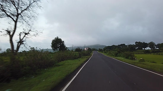 Travelling by Road to Bhimashankar Mahadev Hills in the Morning at Maharashtra